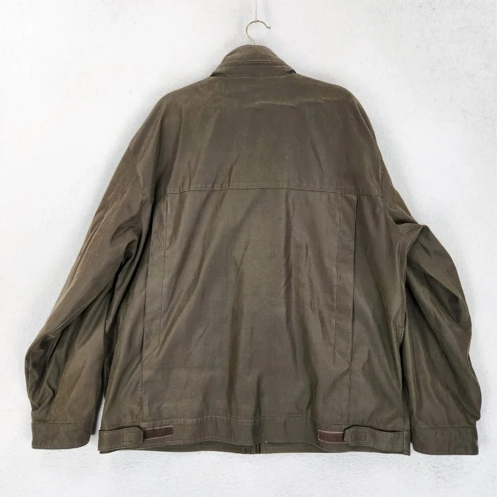 Michael Kors Jacket Mens 2XL Green Packable Hood Full Zip Classic Casual Outdoor